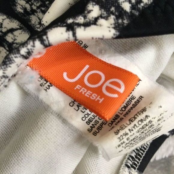 Joe Fresh One Piece Ruched Halter Swimsuit‎ Black and Tan Print S - Picture 6 of 9